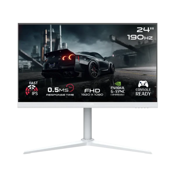 GAMEON GOA24FHD190IPS Artic Pro Series 24" FHD, 190Hz, MPRT 0.5ms, HDMI 2.1, Fast IPS Gaming Monitor (Supports PS5) - White
