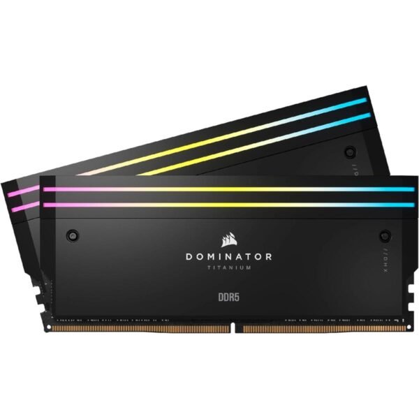 CORSAIR DOMINATOR TITANIUM RGB 32GB (2x16GB) DDR5 RAM 7200MT/s CL34 Memory Kit — Black