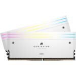 CORSAIR DOMINATOR TITANIUM RGB 32GB (2x16GB) DDR5 RAM 7200MT/s CL34 Memory Kit — White