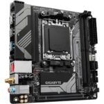 GIGABYTE A620I AX (Wi-Fi 6E) AMD RYZEN 7000 8000 9000 Series AM5/DDR5/PCIe 4.0/1xM.2 - Mini-ITX Gaming MotherBoard - Image 2