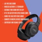 JBL Tune 720BT - Wireless Over-Ear Headphones with JBL Pure Bass Sound, Bluetooth 5.3, Up to 76H Battery Life and Speed Charge, Lightweight, Comfortable and Foldable Design (Black) - Image 3