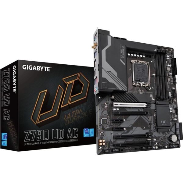 GIGABYTE Z790 UD AC WIFI, Intel 13th 12th Series, LGA 1700/DDR5/PCIe 5.0/3xM.2 - ATX Gaming MotherBoard