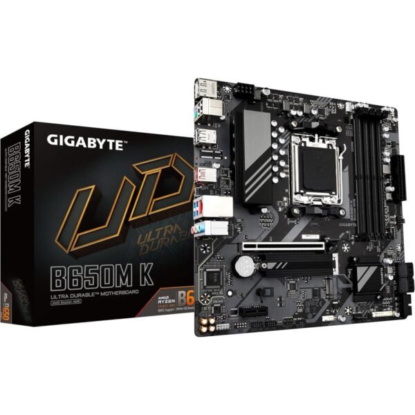 GIGABYTE B650M K AMD RYZEN 7000 8000 9000 Series AM5/DDR5/PCIe 5.0/2xM.2 - mATX Gaming MotherBoard