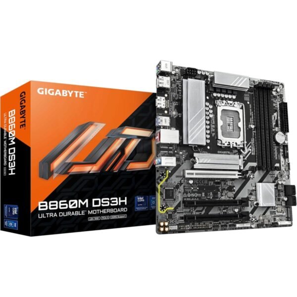 GIGABYTE B860M DS3H Intel Core Ultra (Series 2), LGA 1851/DDR5/PCIe 5.0/2xM.2 - mATX Gaming MotherBoard
