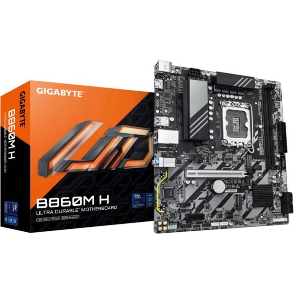 GIGABYTE B860M H Intel Core Ultra (Series 2), LGA 1851/DDR5/PCIe 5.0/2xM.2 - mATX Gaming MotherBoard
