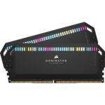 CORSAIR DOMINATOR PLATINUM RGB 64GB (2x32GB) DDR5 RAM 6000MT/s CL30 Memory Kit — Black