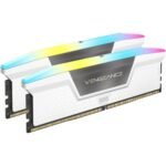 CORSAIR VENGEANCE RGB 32GB (2x16GB) DDR5 RAM 6000MT/s CL30 Memory Kit — White - Image 2