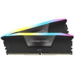 CORSAIR VENGEANCE RGB 32GB (2x16GB) DDR5 RAM 7200MT/s CL34 Memory Kit — Black
