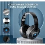 PHOINIKAS Q9 Wired/Wireless Over Ear Headphones with Detachable Noise Canceling Mic, 7.1 Sound, Wireless Bluetooth Music Headset for Phone, Up to 40h