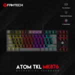 FANTECH ATOM MK876 BLACK ARABIC RGB MECHANICAL KEYBOARD