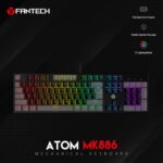 FANTECH ATOM MK886 BLACK ARABIC RGB MECHANICAL KEYBOARD