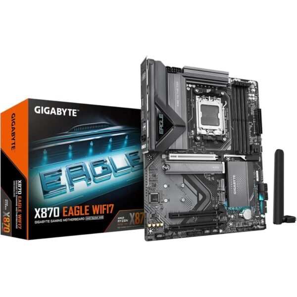 GIGABYTE X870 EAGLE (Wi-Fi 7) AMD RYZEN 7000 8000 9000 Series AM5/DDR5/PCIe 5.0/3xM.2 - ATX Gaming MotherBoard