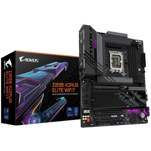 GIGABYTE Z890 AORUS ELITE WIFI7, Intel Core Ultra (Series 2), LGA 1851/DDR5/PCIe 5.0/4xM.2 - ATX Gaming MotherBoard