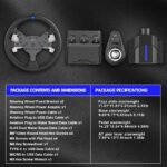 Pxn V99 Gaming Racing Wheel, Driving Force Feedback Steering Wheel with Pedals - Image 3