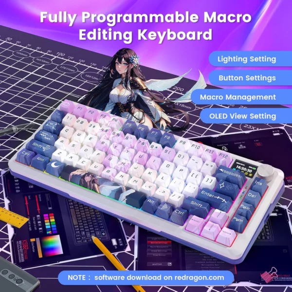 Redragon K708AK-RGB-PRO TKL Mechanical Keyboard