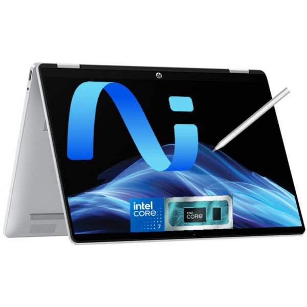 HP OmniBook 5 Flip 14 inch Laptop PC 14-fp0016ne Intel® Core™ 7 150U 5.4 GHz 16 GB LPDDR5-5200, 512 GB M.2 SSD, 14-inch diagonal, 2K (1920 x 1200) IPS Touch w/ HP Rechargeable MPP 2.0 Tilt Pen - Windows 11 Home