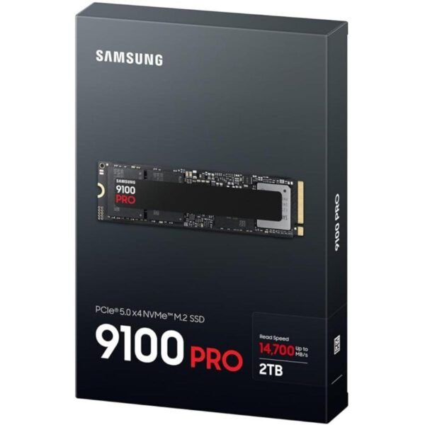 Samsung 9100 PRO 2TB Internal SSD , PCIe 5.0 x4, NVMe 2.0, up to 14,800 SSD Designed for Professionals and Gamers, Compatible with PC and Playstation 5