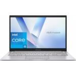 Laptop ASUS Vivobook 14, Intel Core i5-1334U 10-Cores Processor, 16GB DDR4 (Customized), 14" FHD IPS 250nits Display, Wi-Fi 6E, Bluetooth 5.3 - Cool Silver
