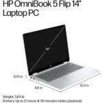 HP OmniBook 5 Flip 14 inch Laptop PC 14-fp0013dx Intel® Core™ 5 120U 5.0 GHz 8 GB LPDDR5-5200 512 GB PCIe® 14-inch diagonal, 2K (1920 x 1200) IPS Touch - Windows 11 Home - Image 3