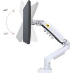 North Bayou (NB F80) Ergonomic Desk Mount Single Monitor Arm, Up To 17-30" Size & 2-9kg Weight, Vesa 75mm x 75 mm To 100mm x 100mm Mounting Hole - White - Image 2