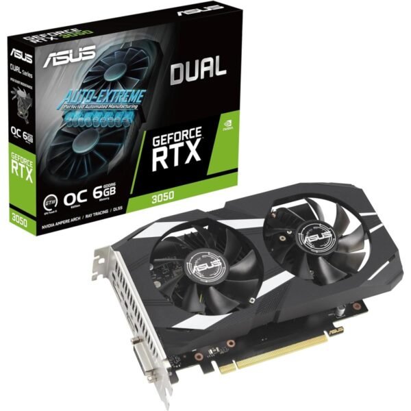 ASUS Dual GeForce RTX 3050 OC Edition 6GB GDDR6 - Graphics Card (No Power Connectors)