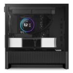 NZXT H3 Flow Mid Tower mATX Tempered Glass Airflow Gaming Case w/ Pre-installed Single F120Q (CV) & USB Type-C Port - Black - Image 2
