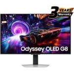 Samsung Odyssey OLED G8 (Non Smart) (FG810) 32" Flat Monitor 4K (3840 x 2160) 240Hz, 0.03ms(GTG), QD-OLED, HDR10+, 99% DCI Coverage, HDMI 2.1, Core Sync w/ Sleek Metal Design, Ergonomic Stand