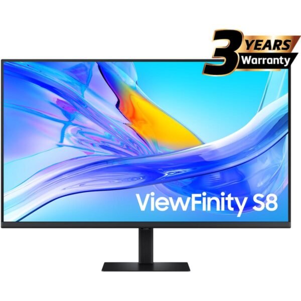 Samsung S8 (D800) 37" 4K UHD USB Type-C Flat Business Monitor VA, 60Hz, 5MS,10 Bit, HDR10, 100% sRGB, Ethernet, HAS, Bezel-Less Display w/ KVM Switch