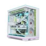 Lian Li O11 Dynamic EVO RGB Edition (White) Mid Tower 2 Sided Tempered Glass Gaming Case w/ Reversable Chassis Mode , Dual Chamber & Dual ARGB Strips, Up To 8 Drives Capacity & 420mm Radiator Support