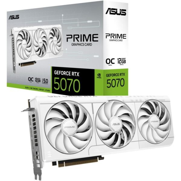 ASUS PRIME Gaming GeForce RTX 5070 White OC Edition 12GB GDDR7 - Graphics Card