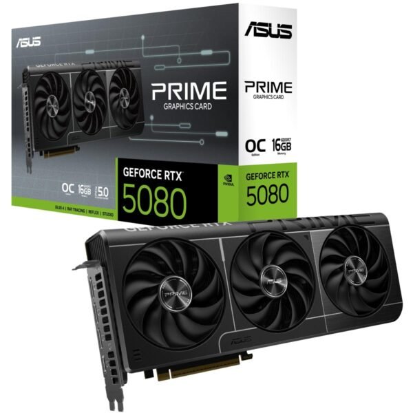 ASUS PRIME GeForce RTX 5080 16GB GDDR7 OC Edition - Graphics Card