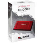 Kingston XS1000 SSD External 2TB Pocket-sized USB 3.2 Gen 2 Up to 1050MB/s With USB-C to USB-A Cable - Red
