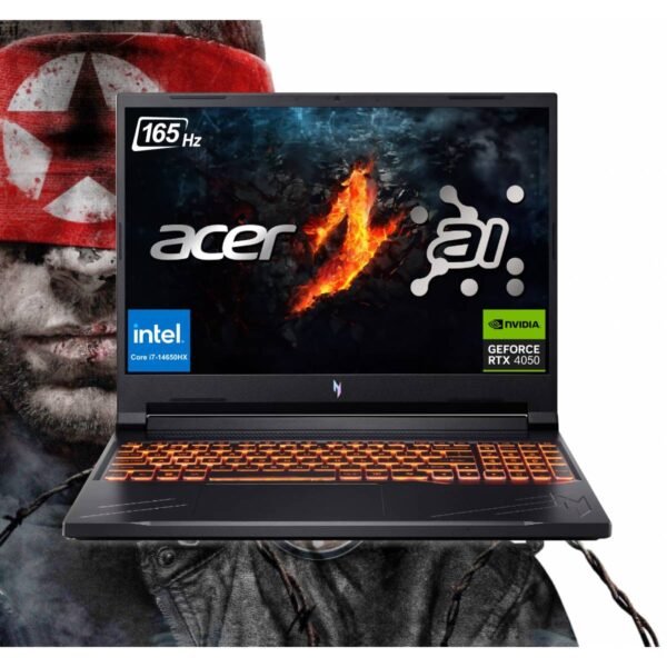 Laptop Acer Nitro V 16 ANV16-71 14TH GEN Intel® Core i7-14650HX 5.20 GHz NVIDIA GeForce RTX 4050 6GB 16GB DDR5 16" IPS ComfyView FHD 165Hz Display