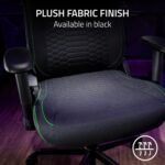 RAZER Iskur V2 X Gaming Chair, Built-in Lumbar Support, 2D Padded Armrests, 50mm Casters, Wide Seat Base, 152° Back Angle, 4-Class Gas Lift, 136kg Max Weight, Fabric Finish, Black - Image 8