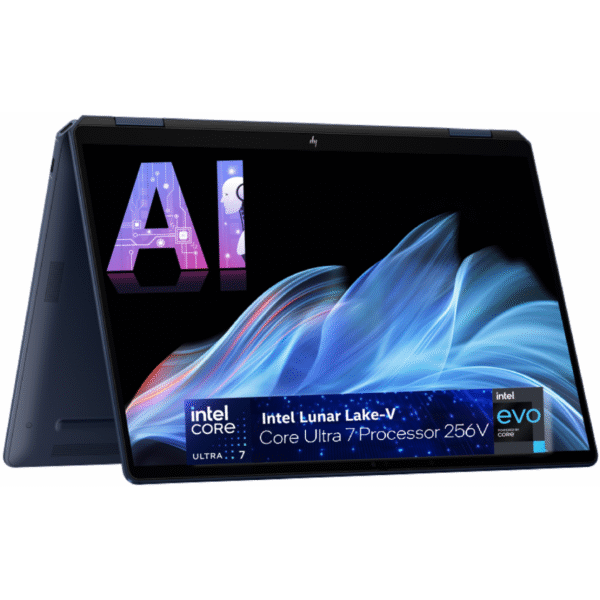 HP OmniBook X Flip 14 inch 2-in-1 Laptop Next Gen AI PC 14-fm0023dx, Intel® Core™ Ultra 7 256V 4.8 GHz, 16 GB LPDDR5x-8533 MT/s, 1 TB PCIe Gen4, 14" 2K Touch Display (1920 x 1200) IPS 400 Nits, Windows 11 Home - Atmospheric Blue