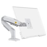 North Bayou (NB F80) Ergonomic Desk Mount Single Monitor Arm, Up To 17-30" Size & 2-9kg Weight, Vesa 75mm x 75 mm To 100mm x 100mm Mounting Hole - White