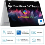 HP OmniBook 5 Flip 14 inch Laptop PC 14-fp0013dx Intel® Core™ 5 120U 5.0 GHz 8 GB LPDDR5-5200 512 GB PCIe® 14-inch diagonal, 2K (1920 x 1200) IPS Touch - Windows 11 Home