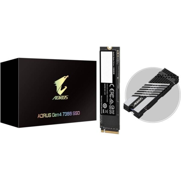 GIGABYTE AORUS 2TB Gen4 PCI-Express 4.0x4, NVMe 2.0 M.2 2280 Up to 7,300 MB/s Sequential Read & Up to 6,850 MB/s Sequential Write