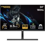 Twisted Minds 24" FHD Flat Gaming Monitor, Fast IPS, 180Hz, 0.5ms, Console Ready HDMI 2.1, HDR, Nvidia G-SYNC & AMD-SYNC