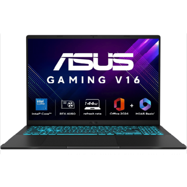 Gaming Laptop ASUS V16 (2025) Elevate Gaming & Creativity Intel® Core™ 7 Processor 240H Up to 5.2 GHz NVIDI GeForce RTX™ 4050 Laptop GPU 6GB 16.0-inch FHD+ 144Hz - Matte Black