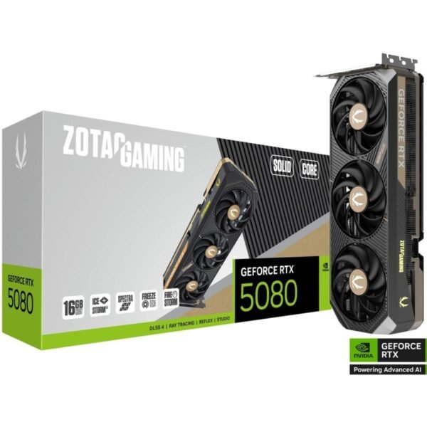 ZOTAC GAMING GeForce RTX 5080 SOLID CORE 16GB GDDR7- Graphics Card